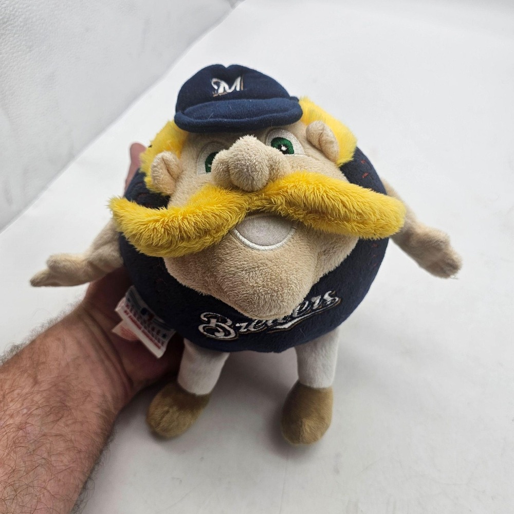 Milwaukee Brewers Plush Figure One Size Blue MLB Baseball Genuine Merchandise